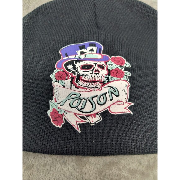 Poison Band 2009 Beanie Skull Hat Cap Toboggan Knit OOP Unisex NWOT Rock Metal - Picture 2 of 7